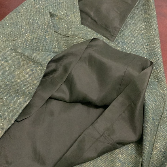 Searle Green Tweed Wool Skirt w/Kick Pleats - Picture 5 of 6